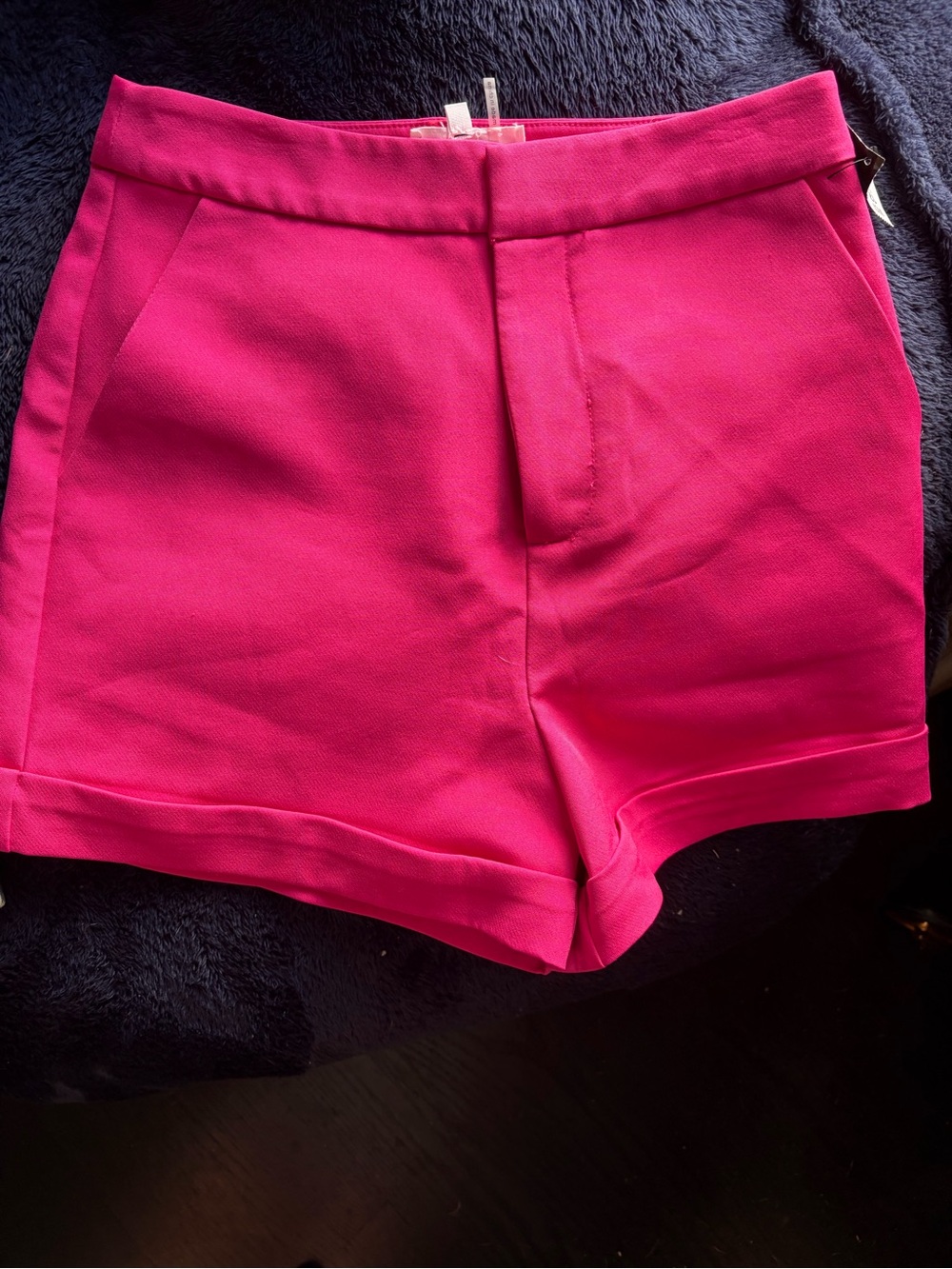Vici Bright Pink Tailored High-Waist Shorts